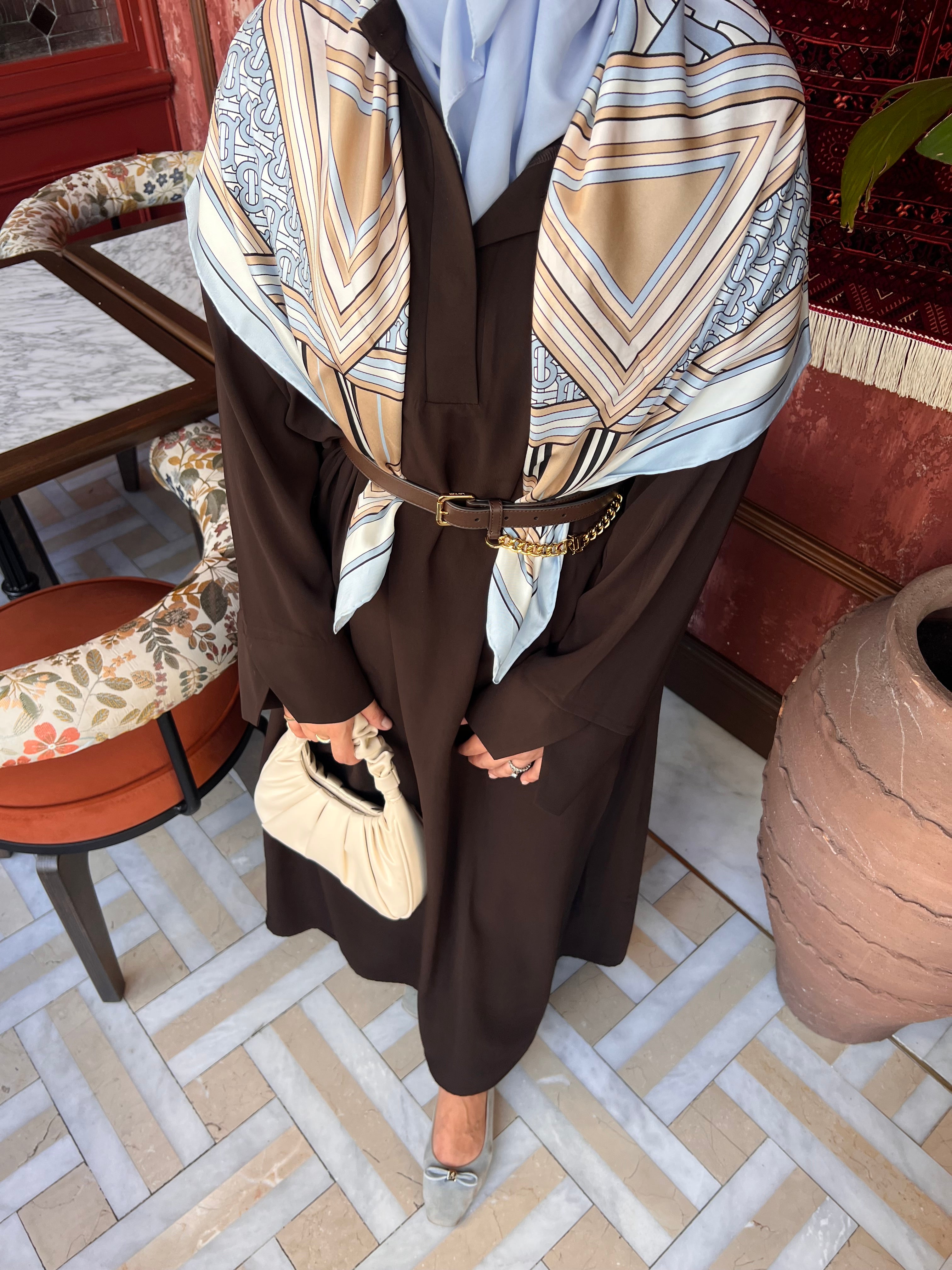 Acı kahve Abaya Elbise