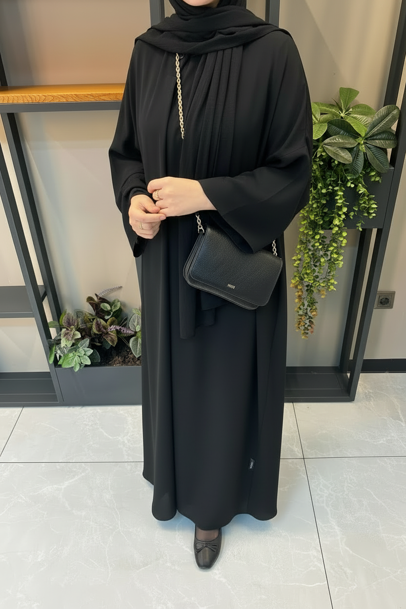 Antrasit Abaya Elbise