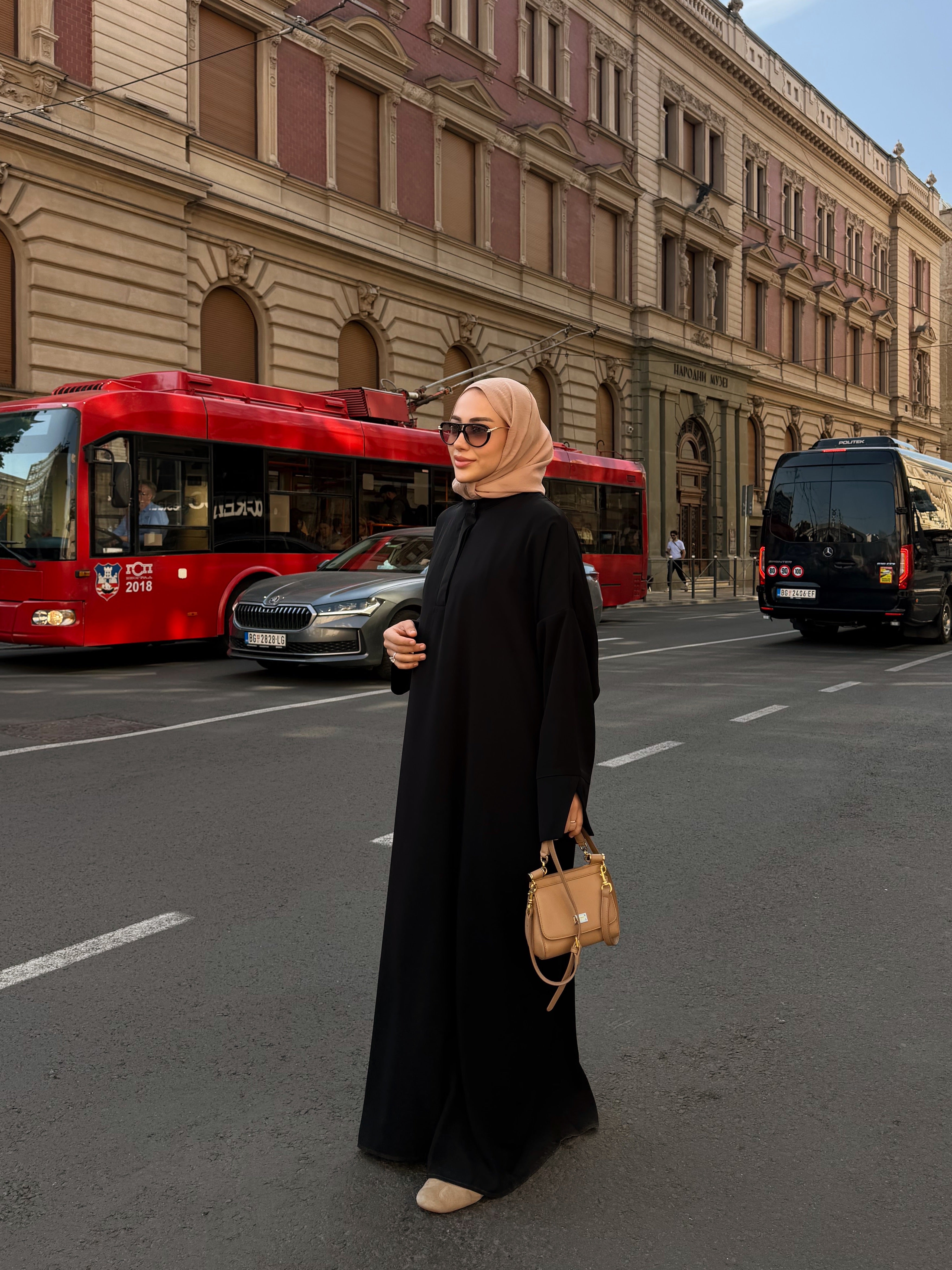 Siyah abaya elbise