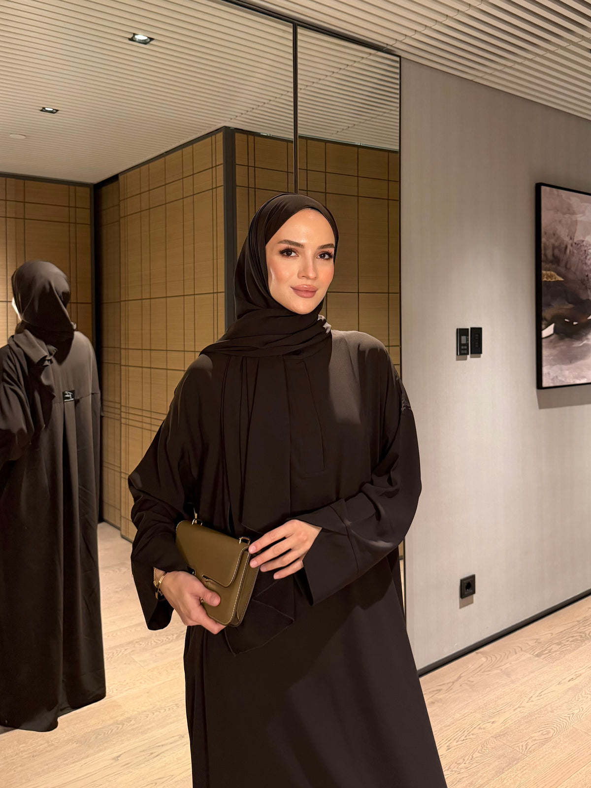 Acı kahve Abaya Elbise