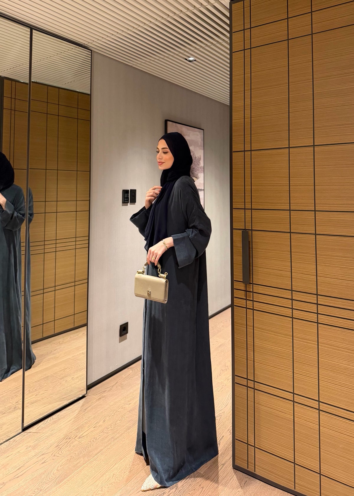Lacivert Kupra Abaya