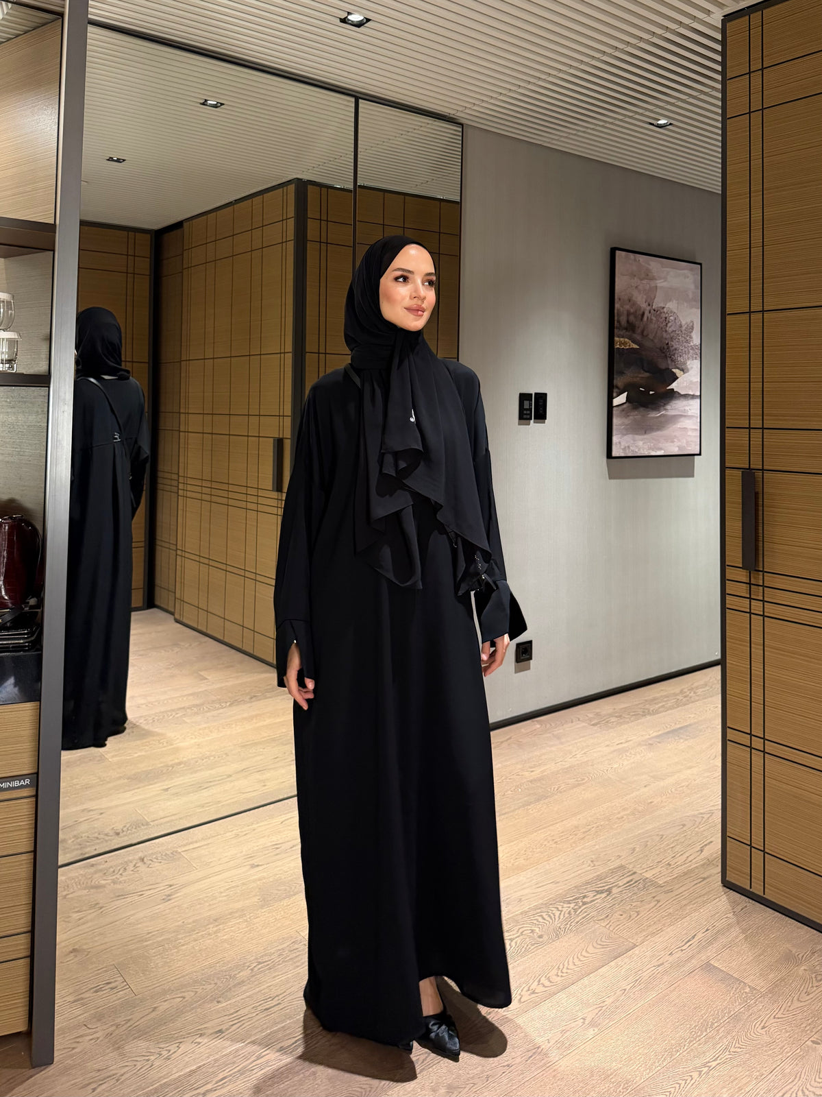 Siyah abaya elbise