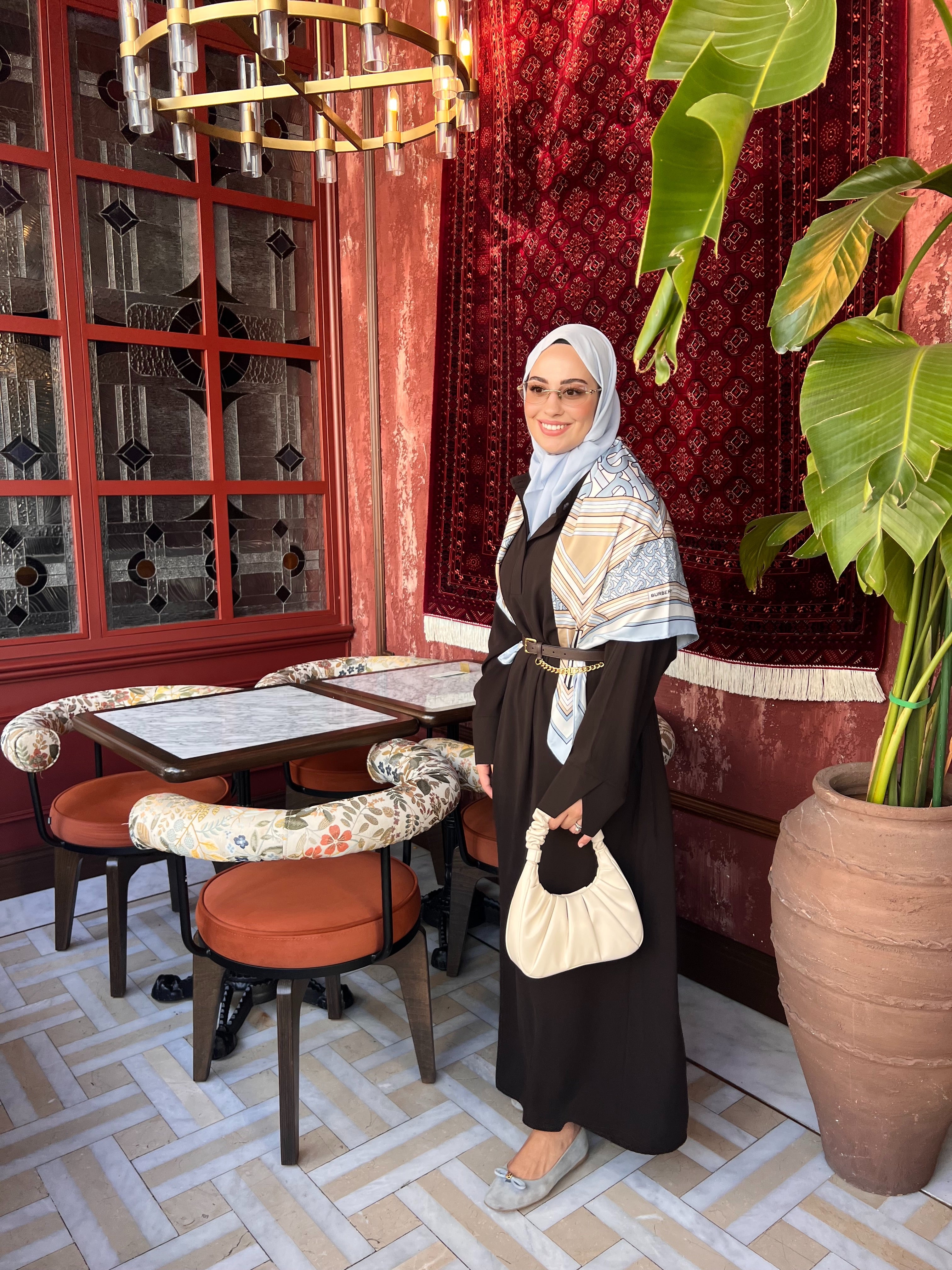 Acı kahve Abaya Elbise