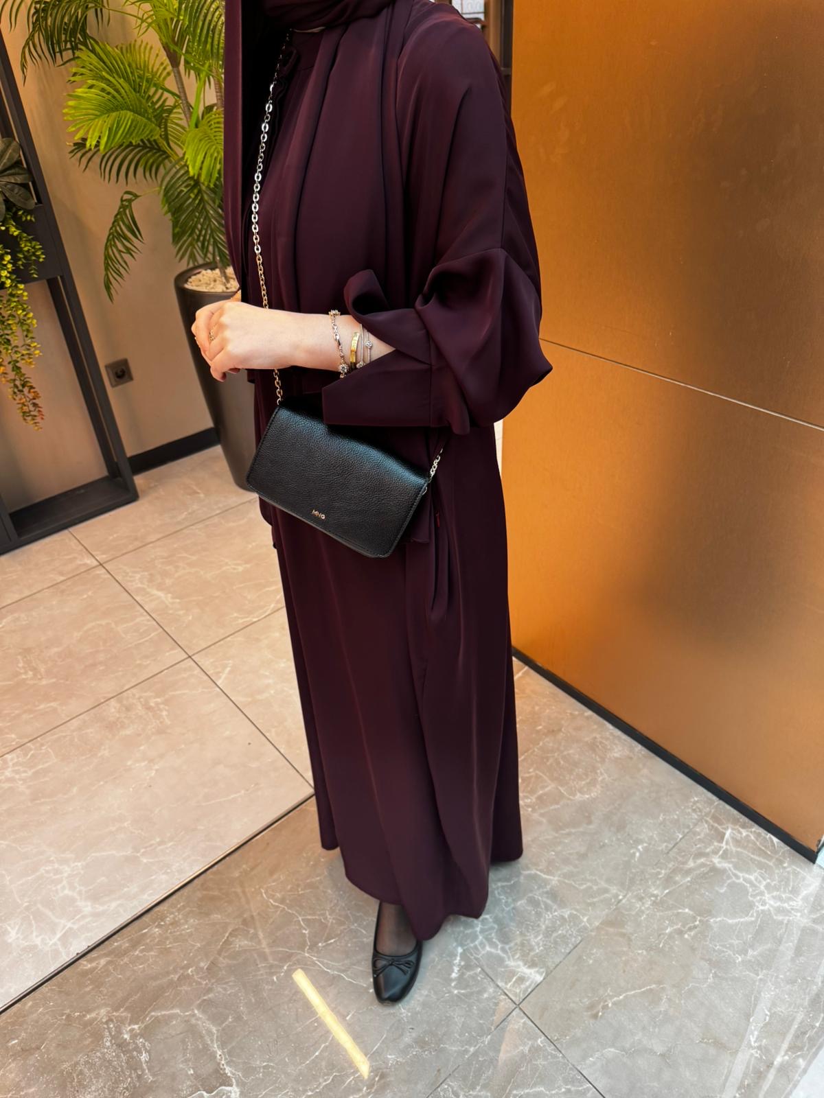 Mürdüm Abaya Elbise