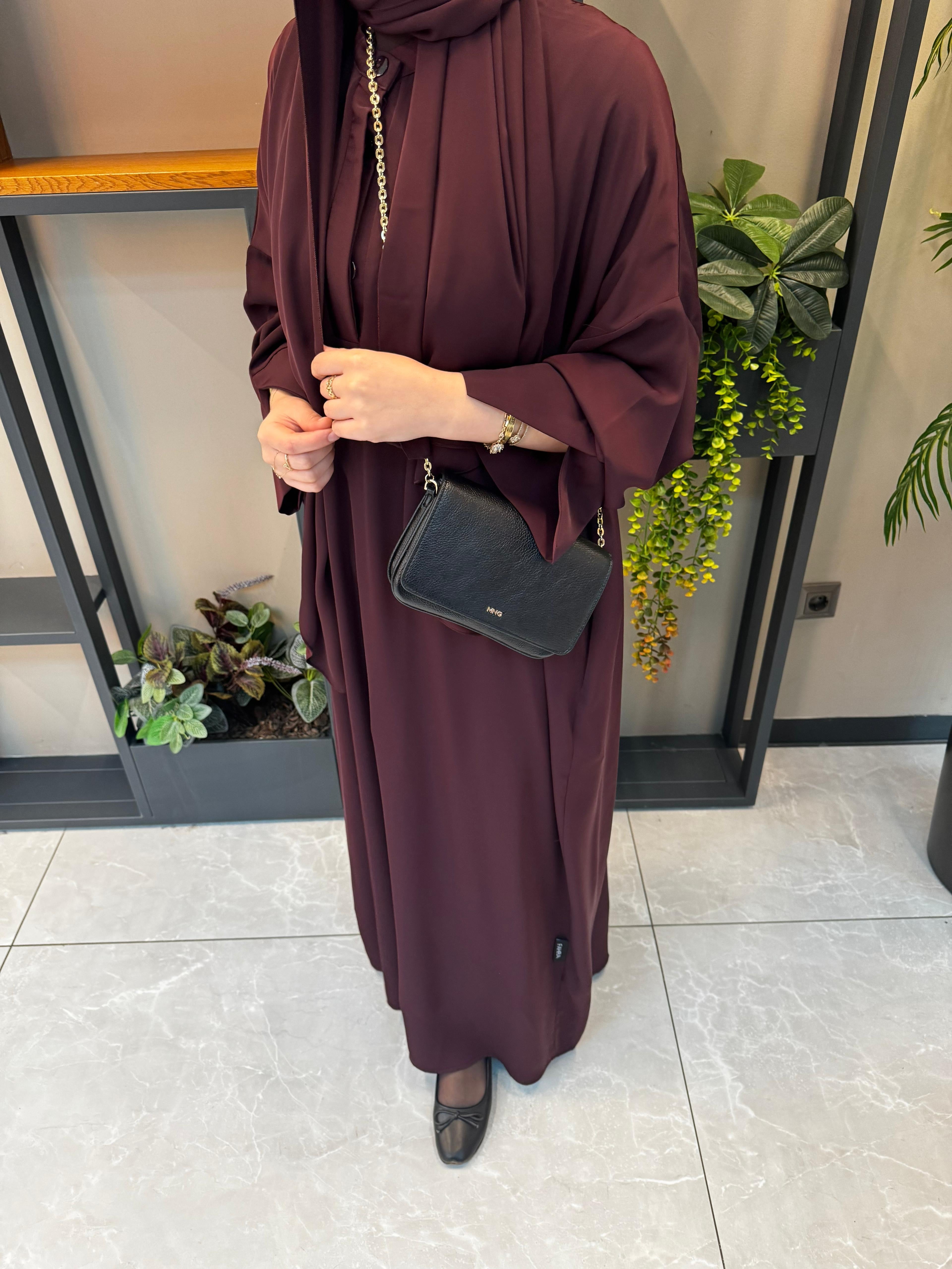 Mürdüm Abaya Elbise