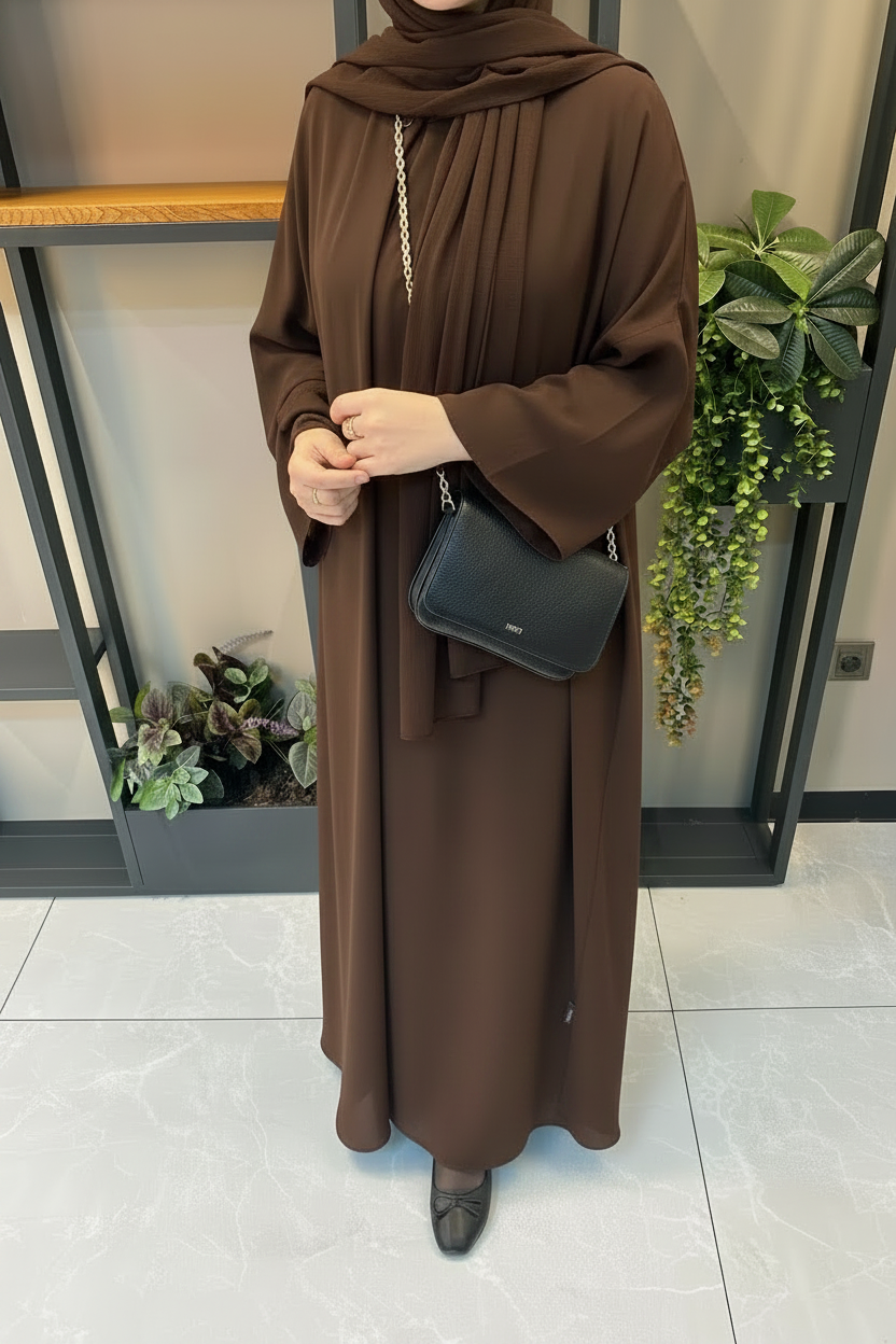 Acı kahve Abaya Elbise