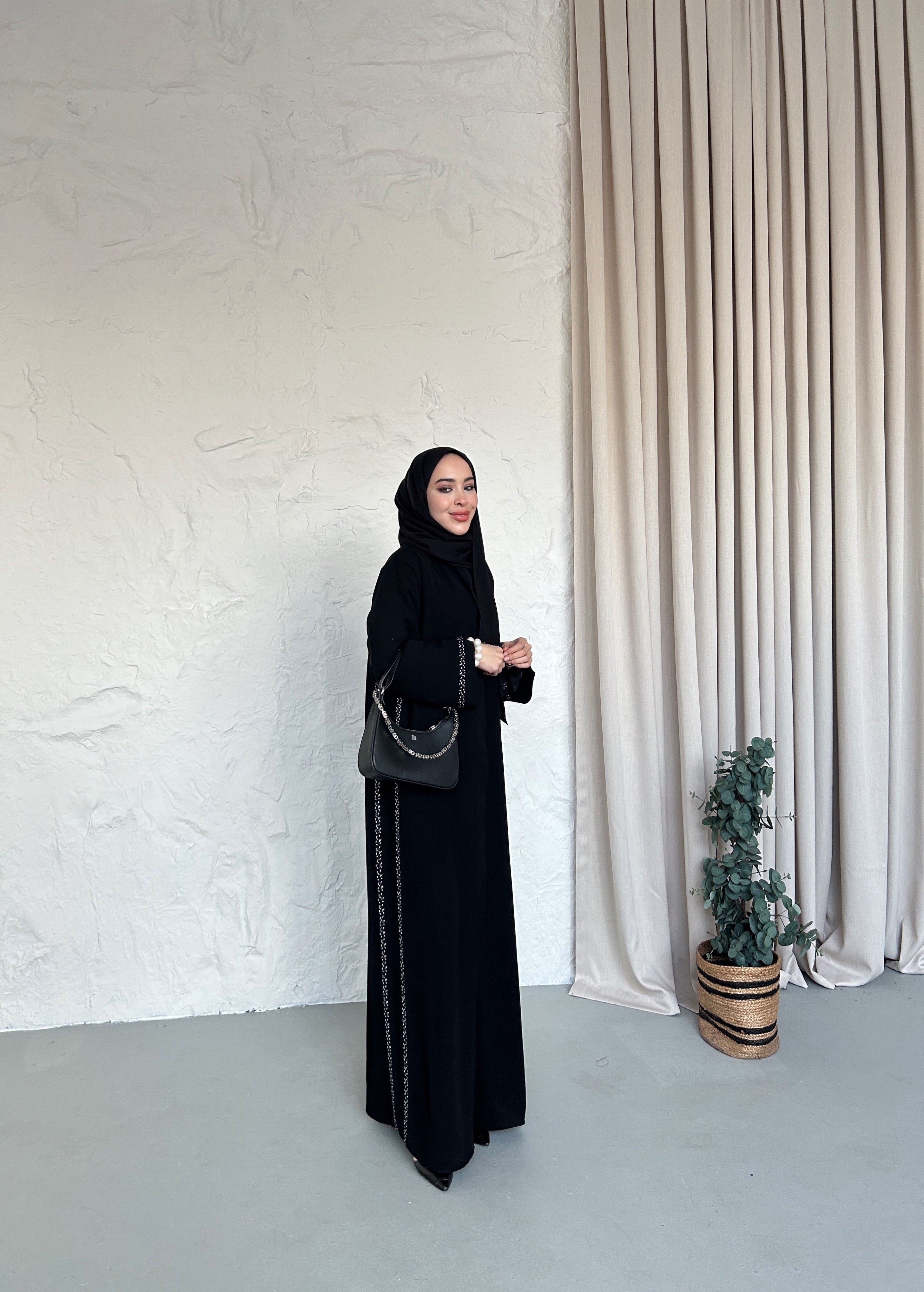 İnci Nakış Şal Abaya Takım