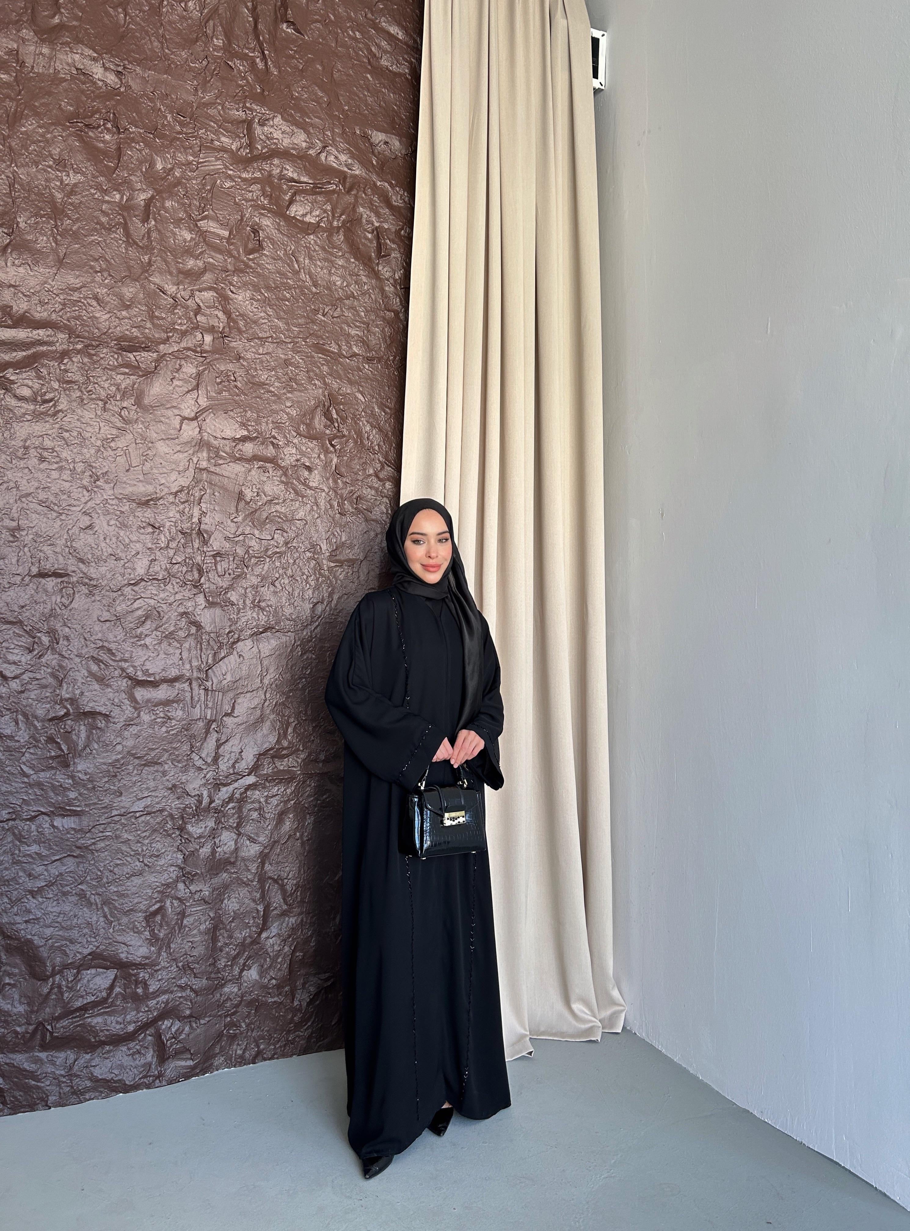 Siyah Zarif Abaya
