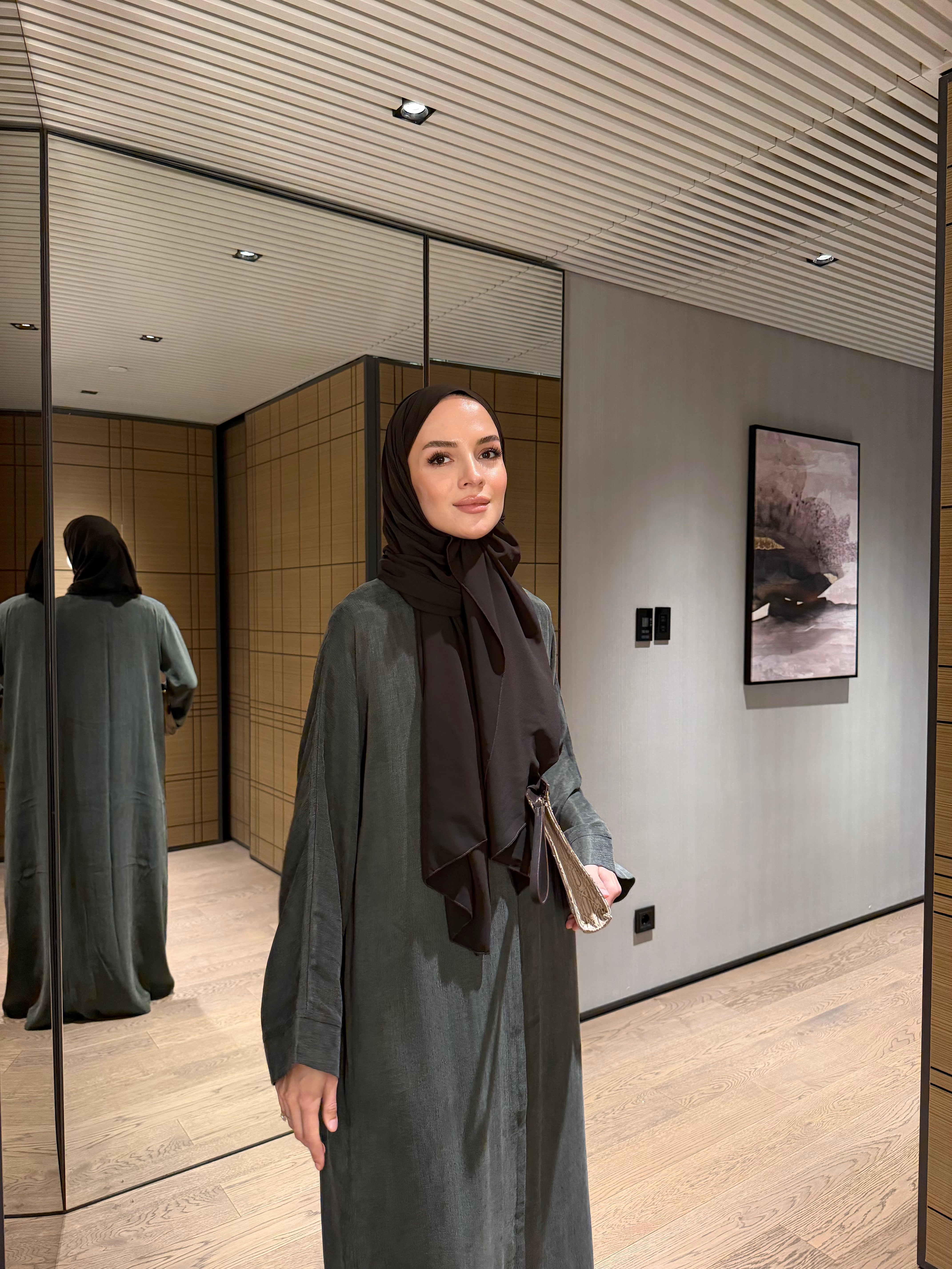Yeşil Kupra Abaya