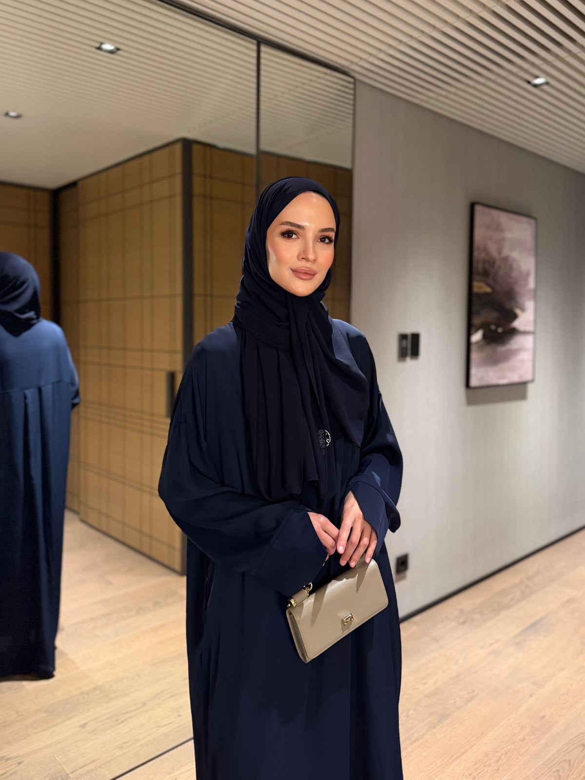 Lacivert Abaya Elbise