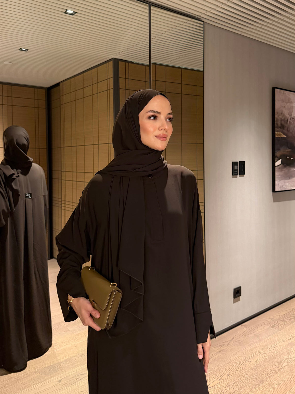 Acı kahve Abaya Elbise