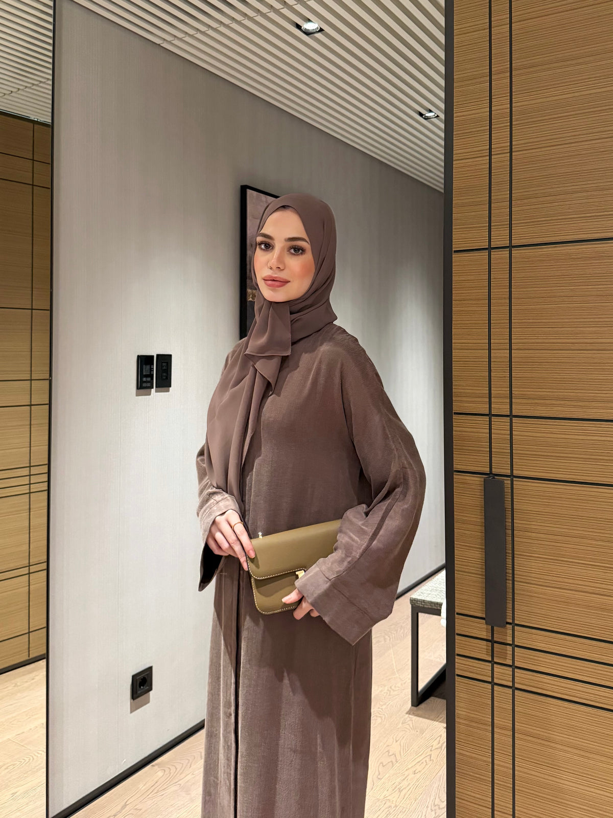 Kahve Kupra Abaya